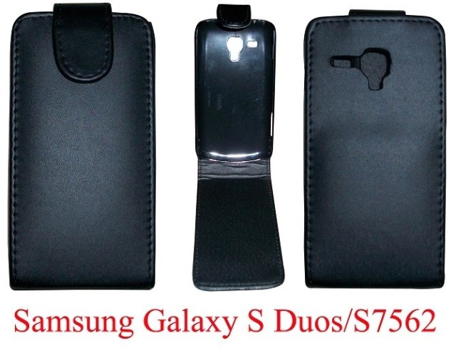 三星S7562皮套 Galaxy S Duos 手機套 普通紋上下開翻 保護套外殼
