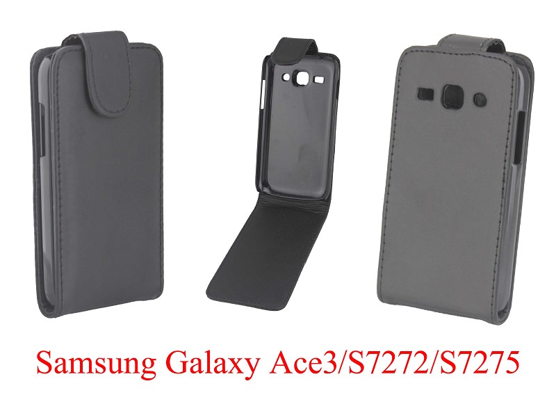 三星S7272皮套Galaxy Ace3手機套 S7275普通紋上下開翻保護套外殼