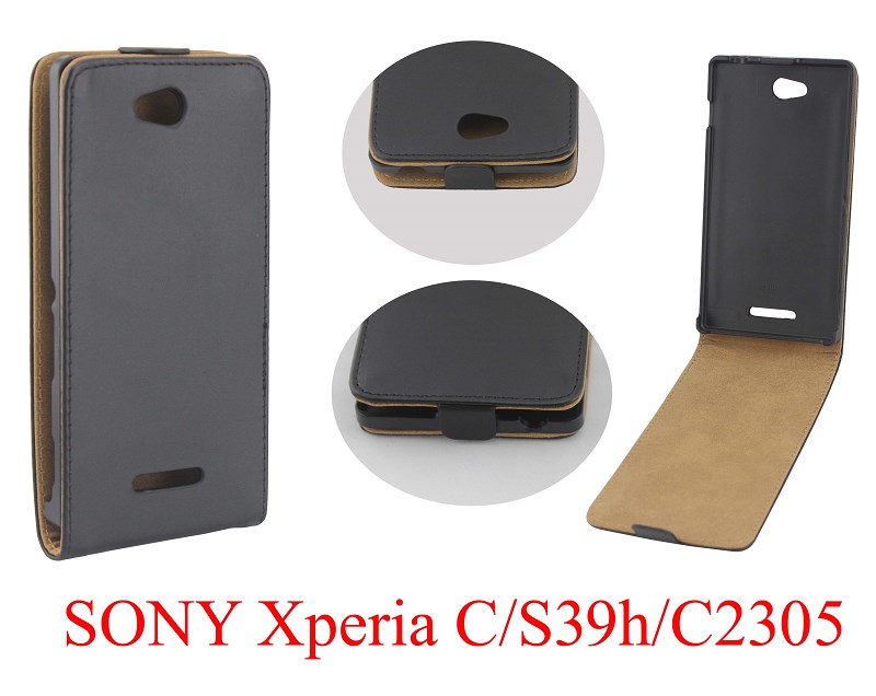 索尼S39h 韓版皮套 Xperia C 超薄手機套C2305上下開翻保護套外殼