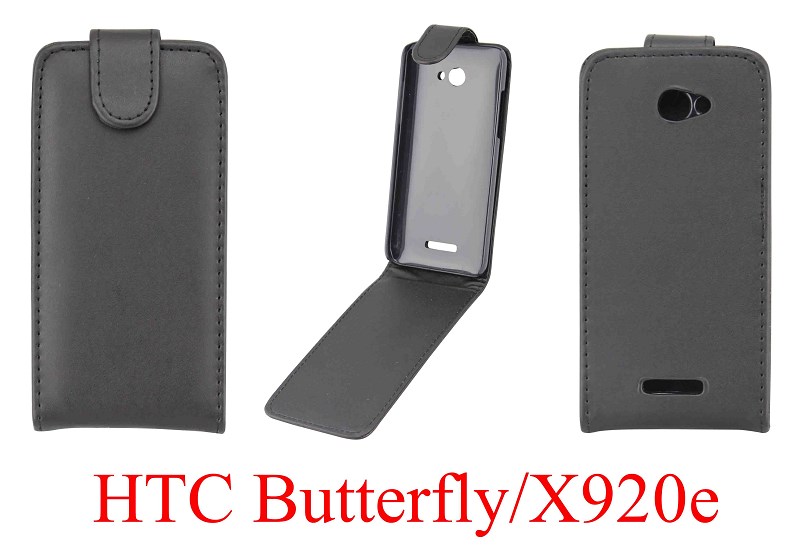 HTC X920e普通紋皮套保護套 Butterfly上下開翻手機套外殼批發