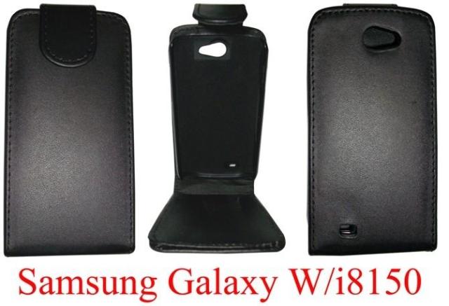 三星Galaxy W/i8150手機套皮套 普通紋上下開翻保護套外殼批發