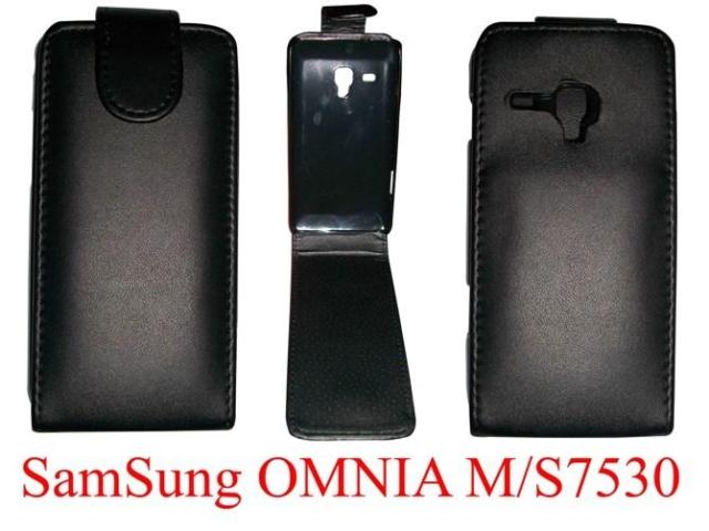 三星Omnia M/S7530手機套 普通紋皮套 上下開翻保護套外殼批發