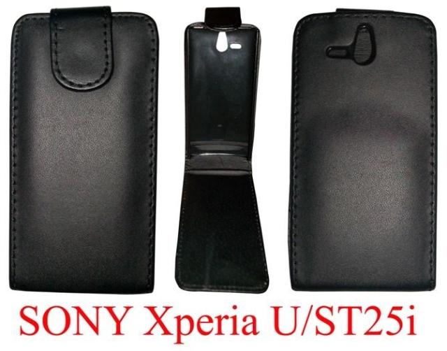 索尼Xperia U/ST25i 手機套 普通紋皮套 上下開翻保護套外殼批發